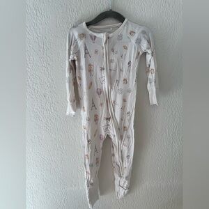 Little Ones Shop Pajama in Cream Paris Prints